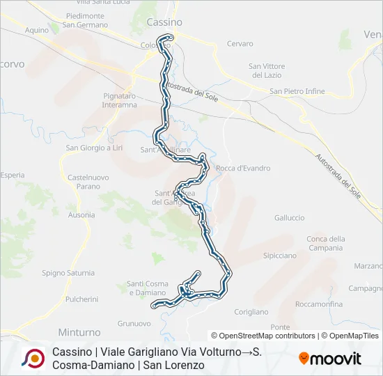 COTRAL Bus Line Map