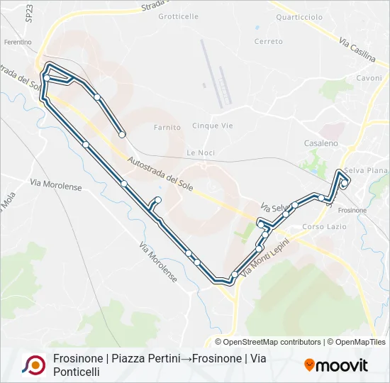 COTRAL Bus Line Map