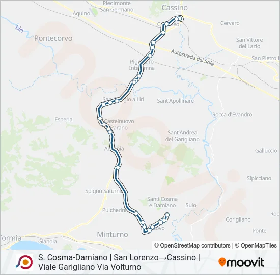 COTRAL Bus Line Map