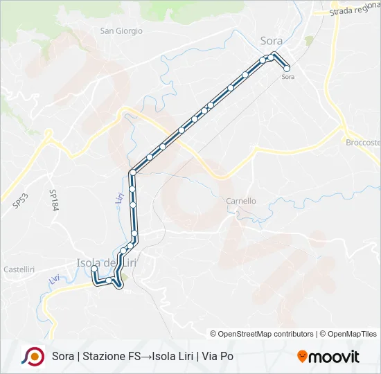 COTRAL Bus Line Map