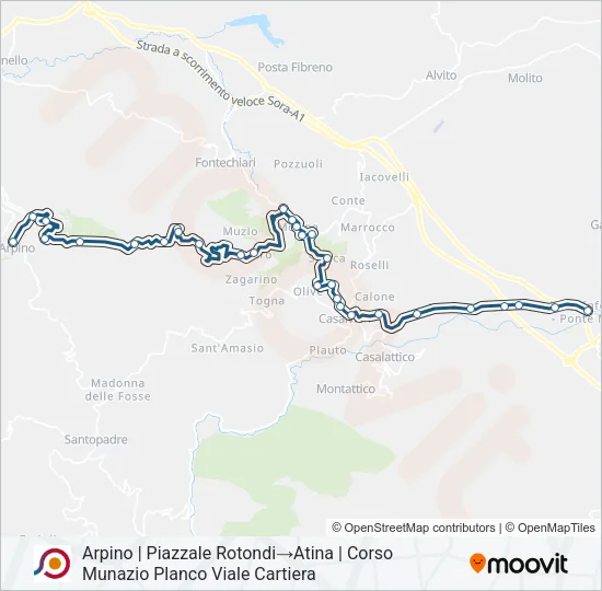 COTRAL Bus Line Map