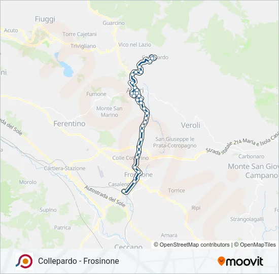 COTRAL Bus Line Map