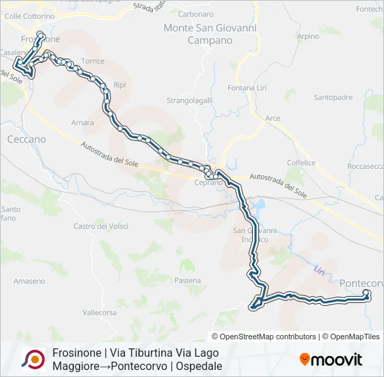 COTRAL Bus Line Map
