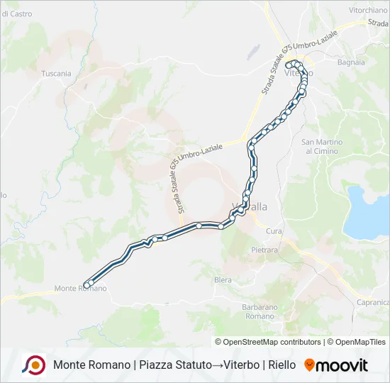 COTRAL Bus Line Map