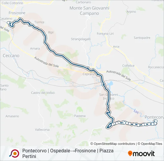 COTRAL Bus Line Map