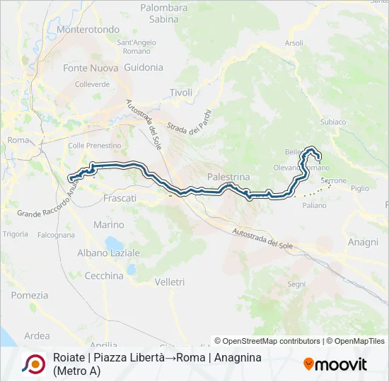 COTRAL Bus Line Map