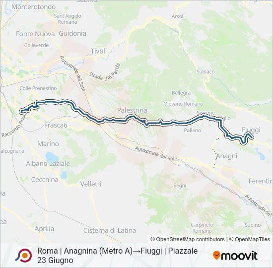 COTRAL Bus Line Map