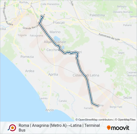 COTRAL Bus Line Map
