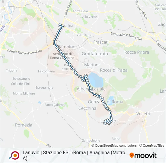 COTRAL Bus Line Map