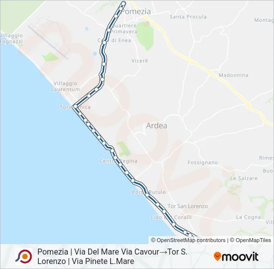 COTRAL Bus Line Map