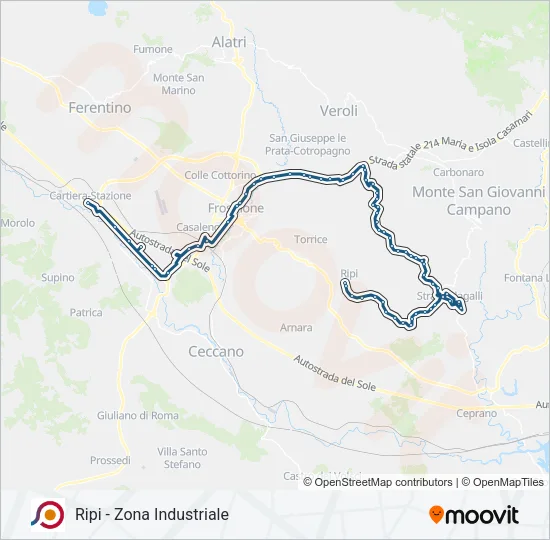 COTRAL Bus Line Map