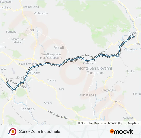 COTRAL Bus Line Map
