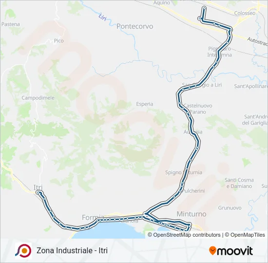 COTRAL Bus Line Map