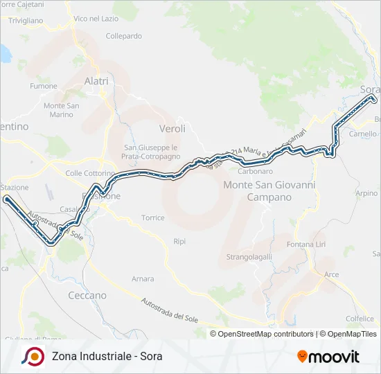COTRAL Bus Line Map