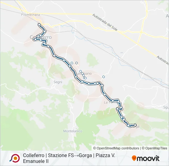 COTRAL Bus Line Map