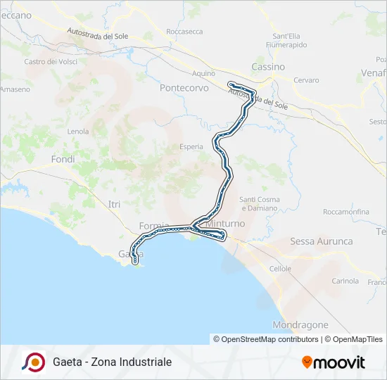 COTRAL Bus Line Map