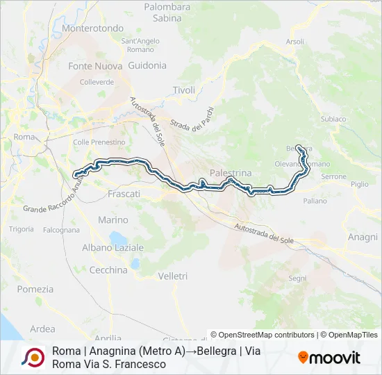 COTRAL Bus Line Map