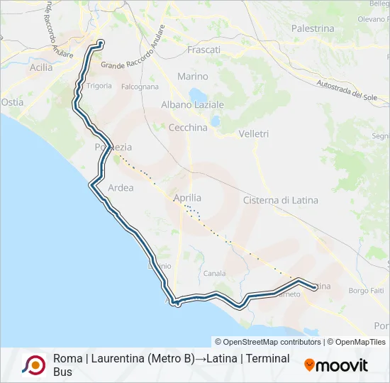 COTRAL Bus Line Map