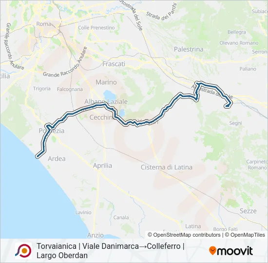 COTRAL Bus Line Map