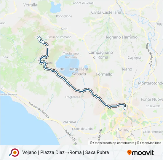 COTRAL Bus Line Map