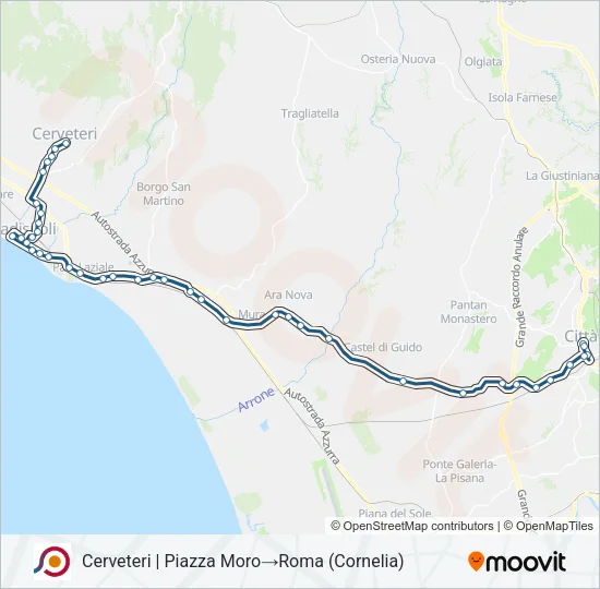 COTRAL Bus Line Map