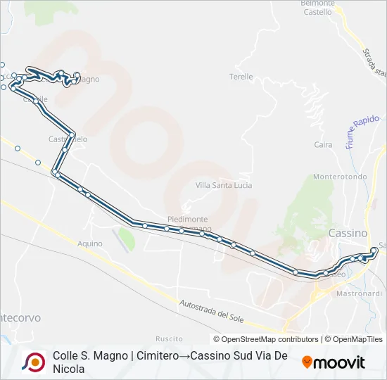 COTRAL Bus Line Map