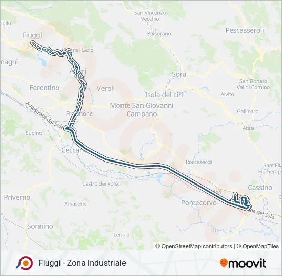 COTRAL Bus Line Map