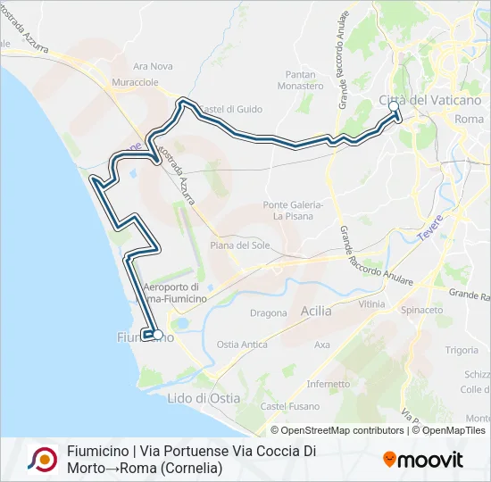 COTRAL Bus Line Map