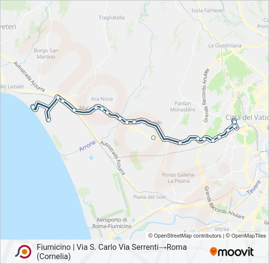 COTRAL Bus Line Map