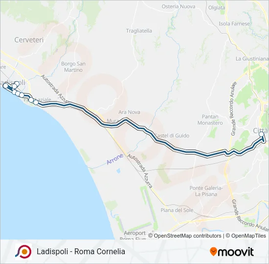 COTRAL Bus Line Map