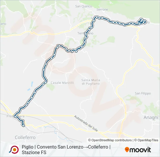 COTRAL Bus Line Map