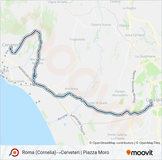 COTRAL Bus Line Map