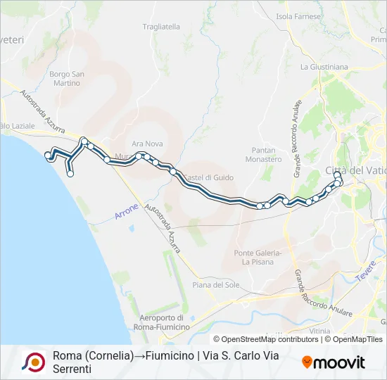 COTRAL Bus Line Map