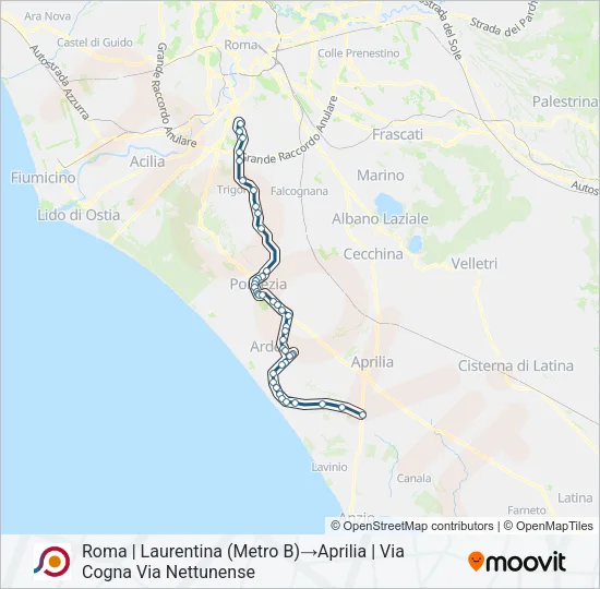 COTRAL Bus Line Map
