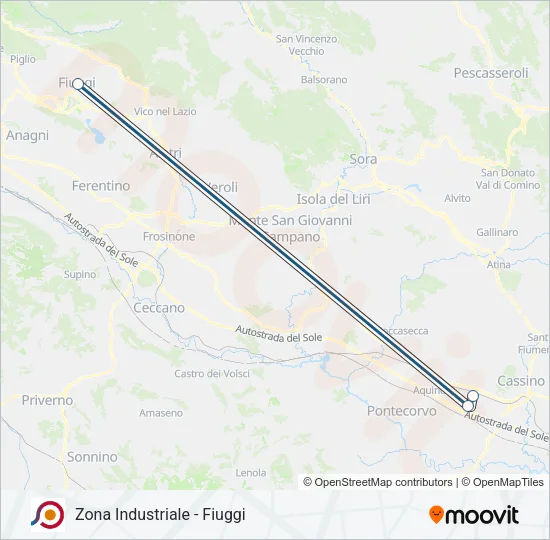 COTRAL Bus Line Map