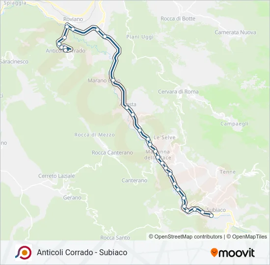 COTRAL Bus Line Map
