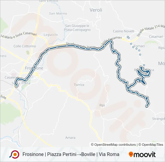 COTRAL Bus Line Map