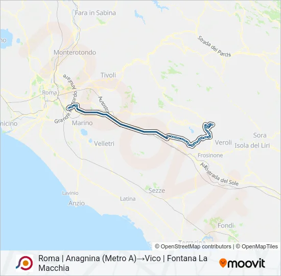 COTRAL Bus Line Map