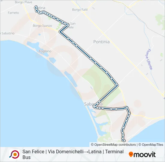 COTRAL Bus Line Map
