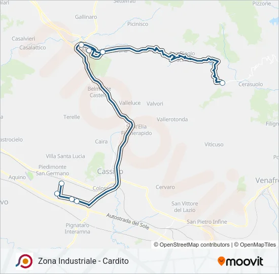 COTRAL Bus Line Map