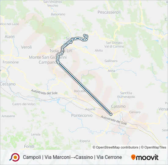 COTRAL Bus Line Map
