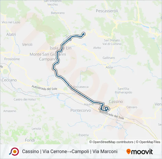 COTRAL Bus Line Map