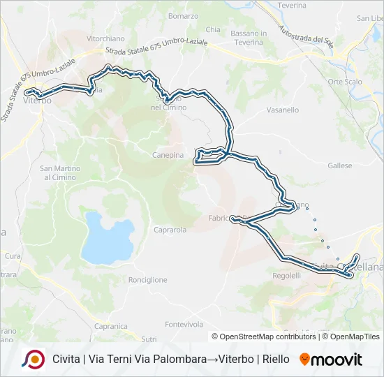 COTRAL Bus Line Map