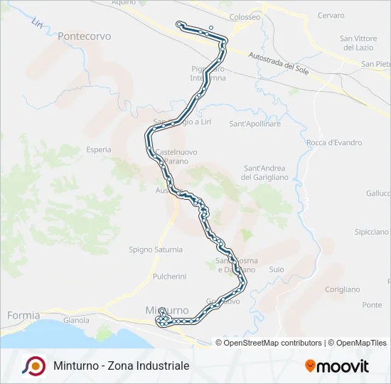COTRAL Bus Line Map