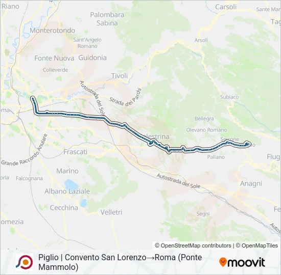 COTRAL Bus Line Map