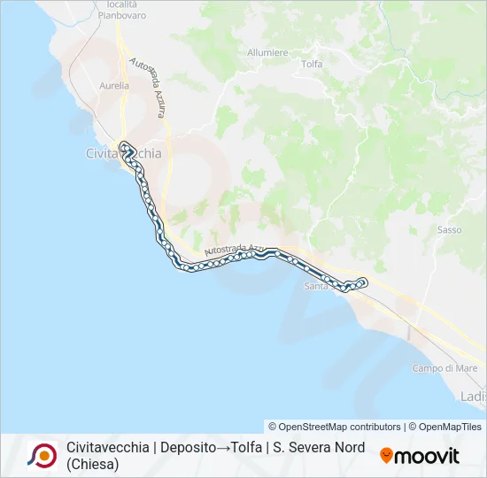 COTRAL Bus Line Map