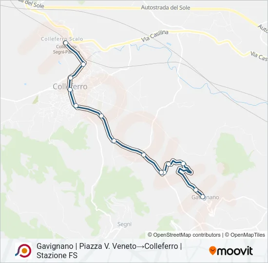 COTRAL Bus Line Map