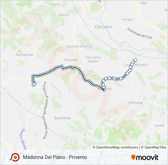 COTRAL Bus Line Map