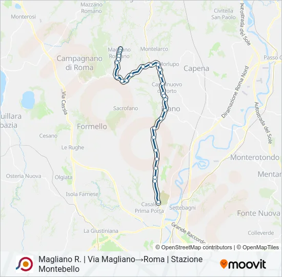 COTRAL Bus Line Map