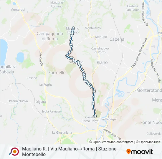 COTRAL Bus Line Map